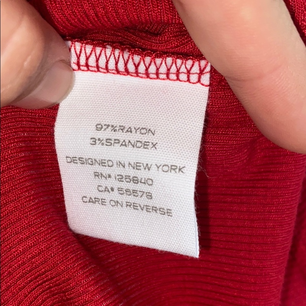 Intermix Red Ribbed Dress - Picture 4 of 4